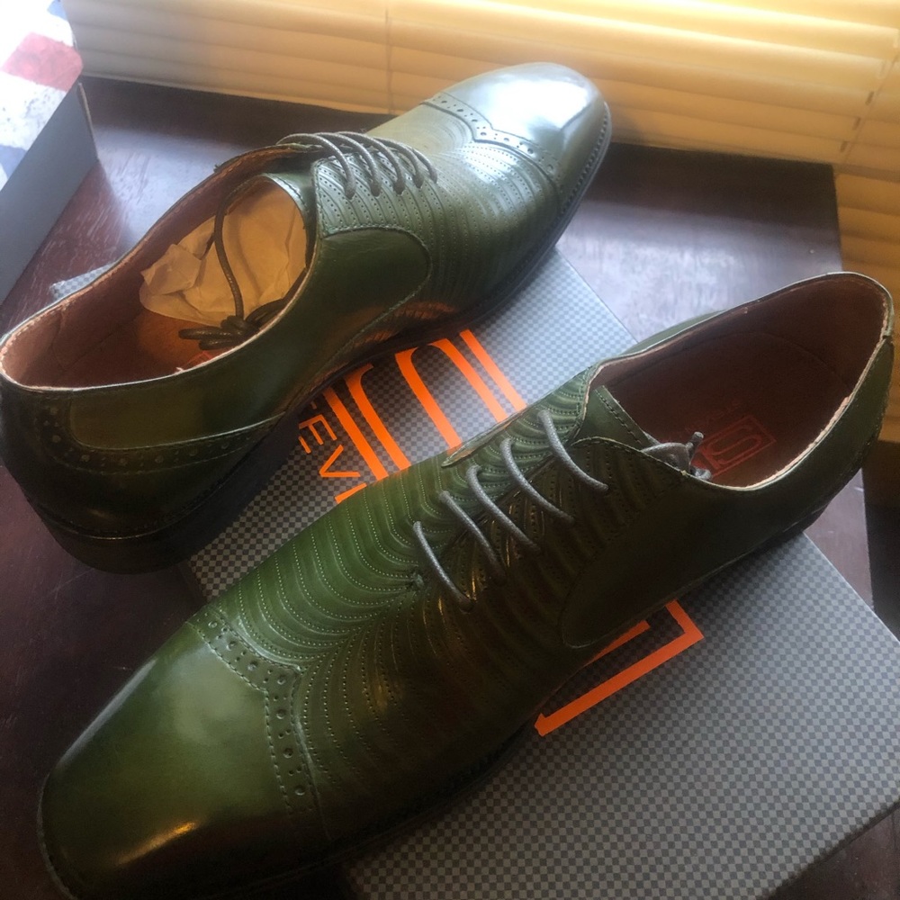 Steven Land Embossed Leather Oxford